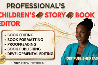 be children story book editor developmental editor for children book