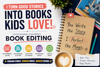 be children story book editor developmental editor for children book