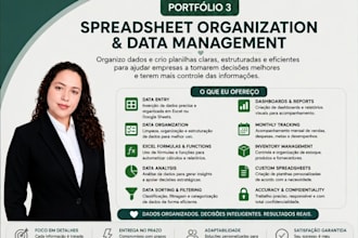 do data entry and organize spreadsheets