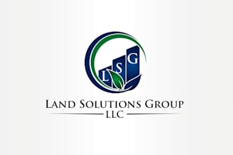 create a striking logo for a land lawn management company