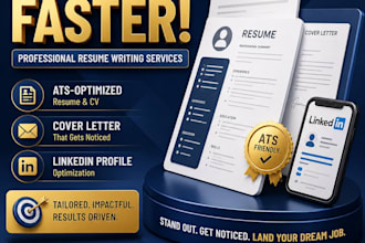 write ats resume, CV and linkedin optimization for job success
