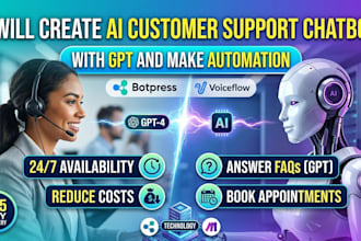 create ai customer support chatbot with gpt and make automation