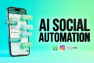 automate whatsapp, instagram, facebook, and twitter using ai and n8n