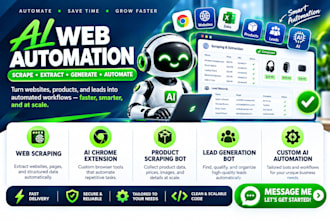 build web scraping lead generation bot ai chrome extensions product scraping bot