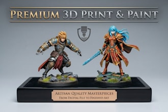 3d print and paint custom anime figure diorama miniature stl model