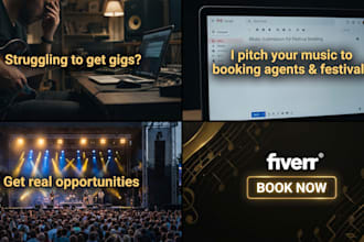 pitch your music to booking agents, festivals, and live events for gigs