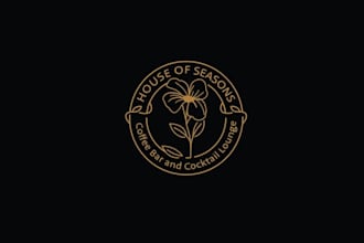 design trendy coffee shop and cocktail lounge logo