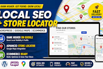 create ecommerce website with store locator and SEO