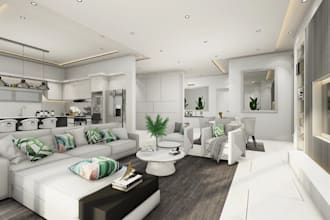 design house livingroom,mood board, shopping list,floor plan,virtual home stages
