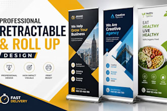 do professional retractable banner, roll up banner, pull up banner for events