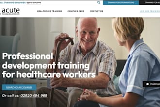 design wordpress b2b healthcare staff training website hipaa compliance training