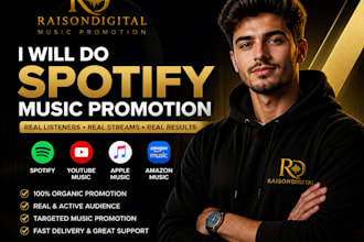 promote your spotify music and grow real organic streams worldwide