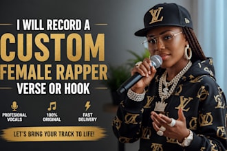 record a custom female rapper verse or hook
