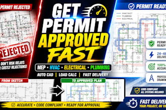 create mep drawings, hvac duct design, plumbing plan, electrical autocad drawing