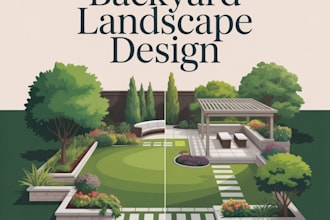 a harmonious landscape backyard design as a landscape architect