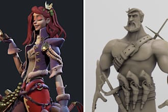 realistic 3d game character stylized 3d character model for unity unreal engine