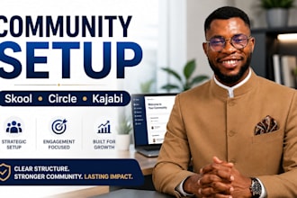 set up and optimize your skool circle or kajabi community for growth interaction