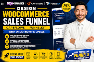 design woocommerce sales funnel cartflows funnelkit with order bump upsell