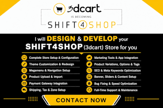 shift4shop website design ecwid 3dcart bigcommerce ecwid store and big cartel