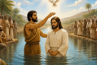 create bible themed illustration, biblical illustrations, christian illustration