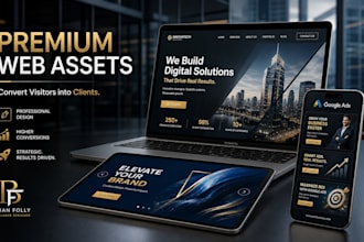 design a website header, google banner, promotional web slider for your business