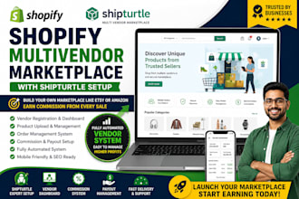 build shopify multivendor marketplace, shopify multivendor store with shipturtle