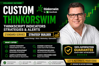 create custom thinkorswim thinkscript bot, indicators, strategies, and alerts