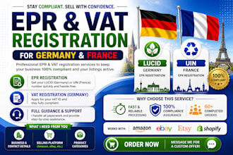 do epr registration for germany, france, amazon, ebay, etsy