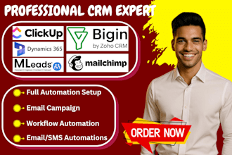 do click up dynamic 365 automation ai agent bigin mleads mailchimp integration