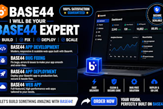 base44 expert, base44 bug fixing, base44 app deployment, base44 app