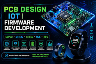 do wearable pcb with ble, nfc, esp32 nrf52 stm32 for smartwatch, ring iot device