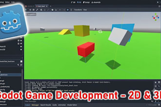be your developer for custom 2d, 3d game in godot engine with full source code
