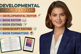 be professional developmental book editor, book editor and proofreading