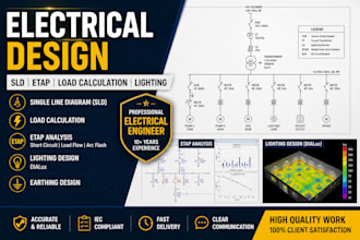 design electrical sld, etap analysis and load calculation