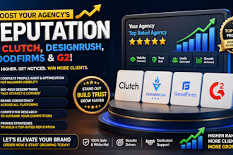 optimize clutch, designrush, goodfirms, and g2 for a stronger online reputation