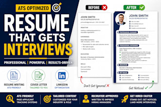 write and optimize your resume CV and linkedin profile