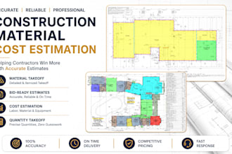 do material take off and cost estimation for all construction trades