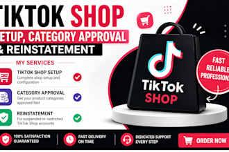do tik tok shop setup category approval and reinstatement