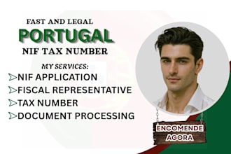 get your portugal nif, niss and  fiscal representative