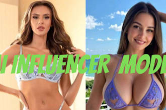 train custom ai influencer lora model and  comfyui workflow for fanvue, ig