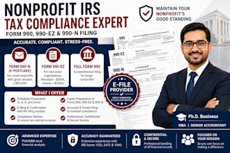 prepare and file irs form 990 or 990 ez for your nonprofit