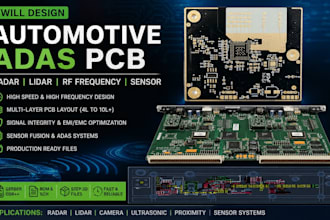design automotive adas pcb, radar and lidar sensor pcb, rf frequency and sensor