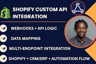 build custom shopify API integration for CRM erp apps automation
