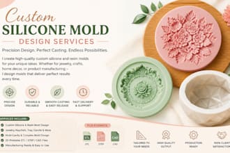 create resin mold and silicone mold for epoxy casting, jewelry and product desig