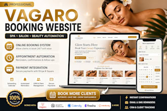design vagaro booking website acuity scheduling calendy fresha spa website setup