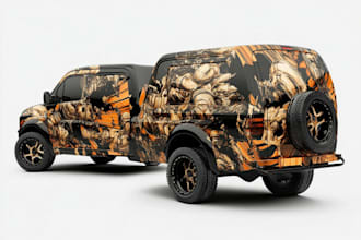 design a professional wrap for your car, bus, truck,