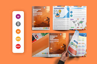 design custom impact report, company profile, proposal and white paper