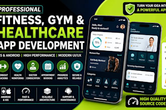 build fitness, workout, gym, medical healthcare mobile app, doctor app