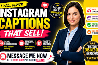 write high converting instagram captions with hooks, ctas, and hashtags