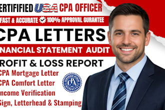 do cpa audit, cpa comfort letter, income verification, cpa financial statement